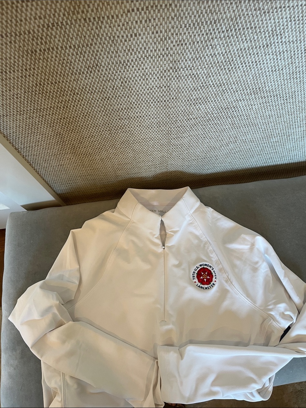 Peter Millar White Performance Quarter-Zip Jacket US Women’s Open L